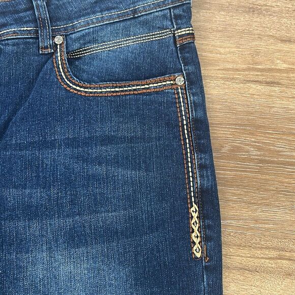 Ace Of Diamond Embroider Pocket Western Cowboy Jeans 36 - Picture 7 of 13